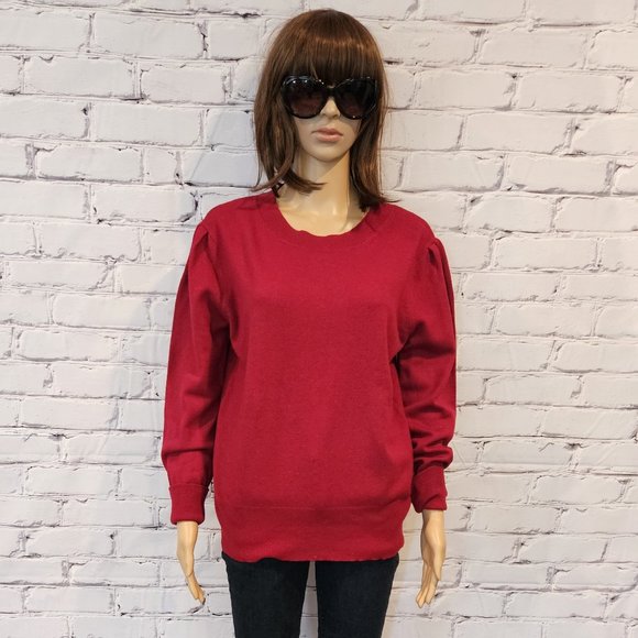 MASSIMO DUTTI, red wool sweater, size: large - Picture 4 of 11
